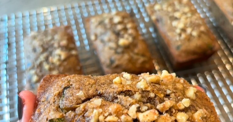 Zucchini + Chocolate Chip Mini Loaves