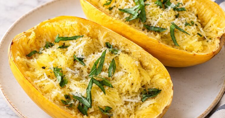 Parmesan Basil Spaghetti Squash