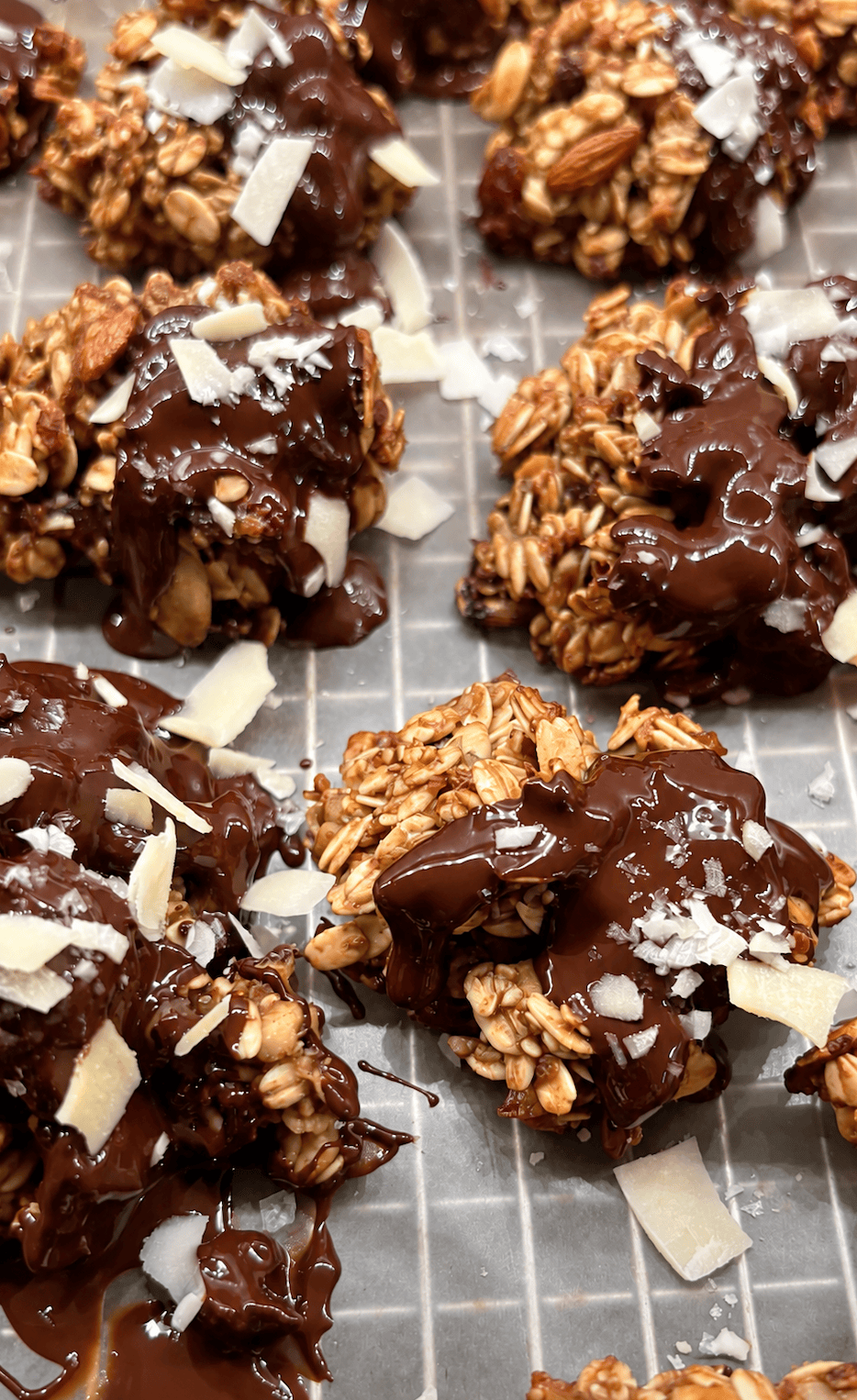 Dark Chocolate-Dipped Energy Cookies