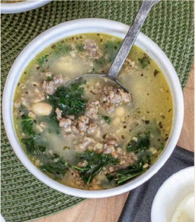 White Bean, Sausage & Kale Soup